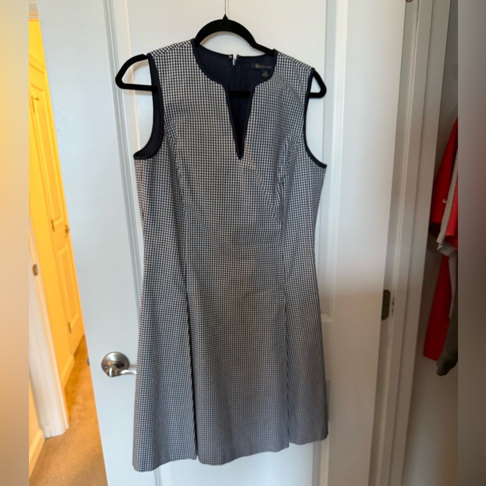 Brooks Brothers Navy Gingham Dress